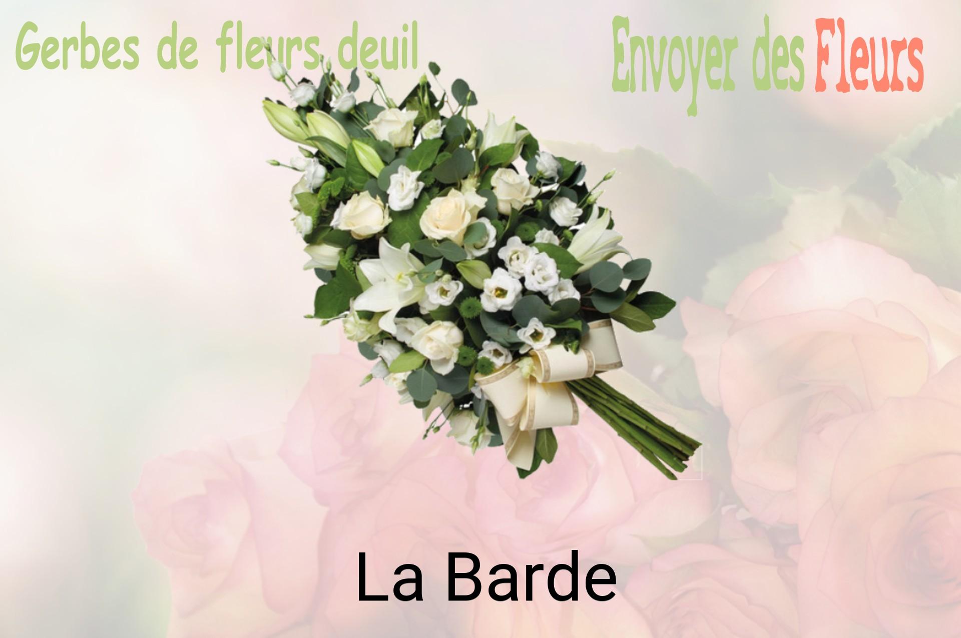 Gerbe de fleurs de deuil livrée à La Barde